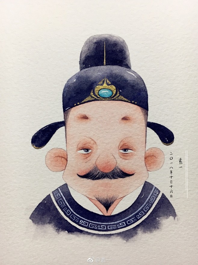 一组头像，很喜欢的风格~ ​（作者：@素...