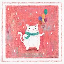 插画 每日一图 ps 电脑手绘 白小猫 动物