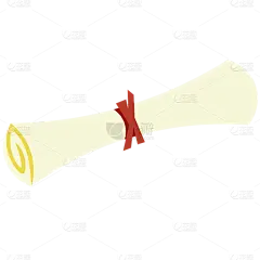 手绘-法律相关元素贴纸-卷纸