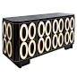 Striking Murano Black and White Glass Sideboard circa 1970 | From a unique collection of antique and modern sideboards at http://www.1stdibs.com/furniture/storage-case-pieces/sideboards/: 