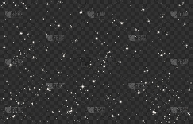 特殊星光设计或灯光效果。星空。光的效果。星形或聚光光束。轻尘。光PNG。装饰元素。矢量插图。