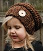 So cozy & cute! I love the big button!  The Brielle Slouchy pattern by Heidi May - for adults too