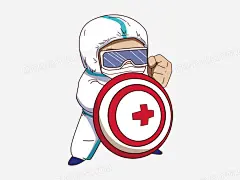 抗疫医生卡通人物
