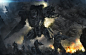 Wallpaper fire, desert, robot, shooting, guns, Sands, shagatel images for desktop, section фантастика - download