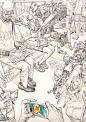 Kim Jung Gi Mixes Fantasy and Reality in Enthralling Sketches | Hi-Fructose Magazine