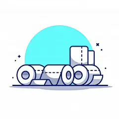 卫生纸，卷纸，卡通矢量图插画矢量图设计素材