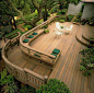 #Gorgeous #Deck.  Beautiful - love the curved steps .....