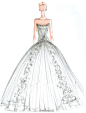 最新一季婚纱T台的设计手稿，从设计师手稿中感知新一季新娘嫁衣流行趋势。