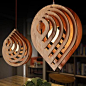 「九道光-水滴」设计师艺术创意灯具餐厅客厅简约单头实木制吊灯-淘宝网
