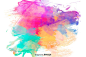 Abstract colorful watercolor stain background Free Vector