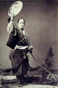 Samurai holding a yumi (bow).