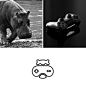 Brand logos made by combining two two objects - Hippo Gamer
