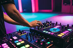 音乐工作室音乐节舞台调音台摄影图