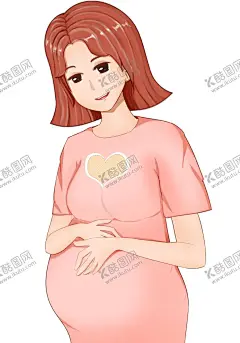 孕妇插画母亲节素材 【酷图网】母亲节,孕妇插画,妇女,大肚子,母亲