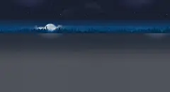 草地月光森林手绘高清素材 平面电商 创意素材