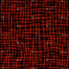 水彩无缝水牛图案的水平和垂直线联合在检查。格纹的纹理粗细的红线在黑色背景上。台布，布料，壁纸的趋势