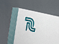 R® branding letter business cards stationary symbol monogram minimal logotype logo identity geometry brand