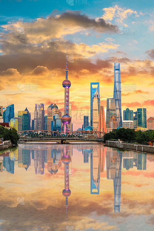 上海的建筑景观和城市天际线素材-花瓣网