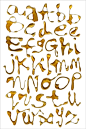 Honey alfabet蜂蜜融焦糖字母设计封面大图