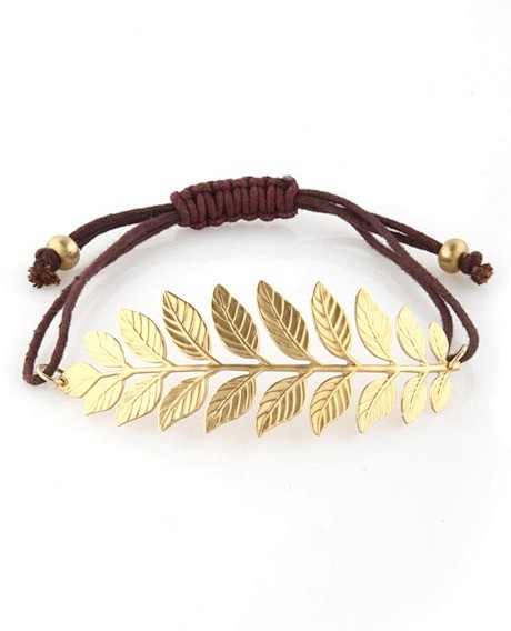 Gold Laurel Bracelet