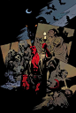 Lobster Johnson, Abe Sapien, Baltimore, and Hellboy by Mike Mignola