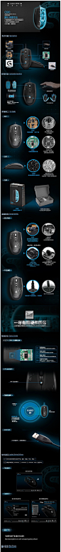 包邮正品 Logitech/罗技 G90 竞技游戏有线USB光电鼠标 G100升级-tmall.com天猫