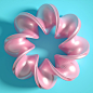 3D ILLUSTRATION  background mobius strip Spiral geometry circle ring