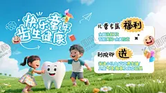 儿童口腔海报 【酷图网】海报,广告展板,口腔,儿童,牙齿,插画,活动,