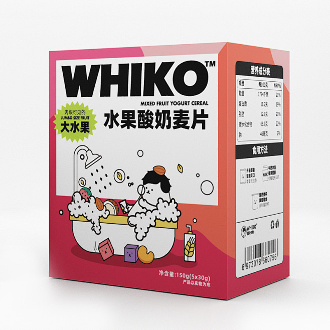 WHIKO谜之生物 水果酸奶麦片【图片 ...