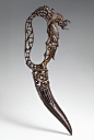 十七世纪泰米尔纳德邦印度匕首，总长度8英寸（20.6厘米）? 材质：钢/金@北坤人素材