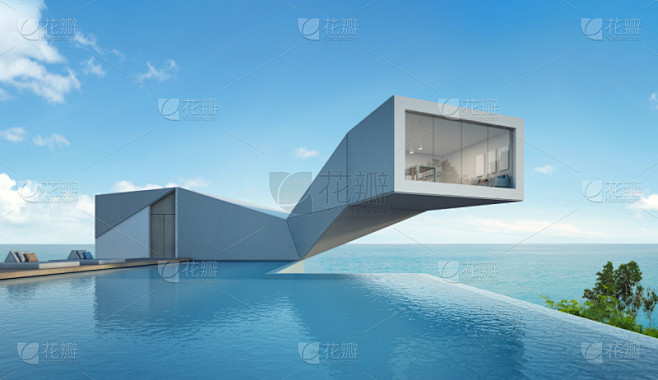 现代,建筑业,房屋,海洋,风景,游泳池,...