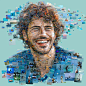 Cyprus Airways: Every smile has its moment : A series of mosaic illustrations (photomosaic collages) for the advertising campaign of Cyprus Airways.