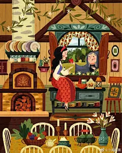 小满的插画分享
今天分享的这位插画师，画风以细腻丰富见长，每一个角落都值得细细品味Works by Paola escobar #procreate##设计美学##儿童插画# @果子YNZ ​​​​