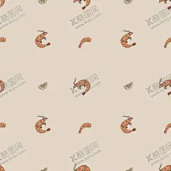 虾图案 【酷图网】无缝,印花,循环,连续,图案,数码,布料,虾,虾插画,卡通虾,小虾,小龙虾,素材,元素,插画,插图,矢量,图片,虾图案,可爱,海报素材,背景,动物,手绘,Q版,虾元素,虾素材,底纹,平铺,涂鸦,简约,美食,水产,海产品,包装,海鲜,虾尾,龙虾尾,小吃,零食,美味,龙虾,小虾皮,炸虾,虾条,线稿,柠檬