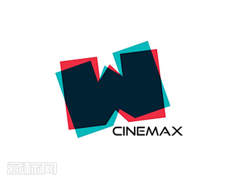 W Cinemax电影工作室logo设计...