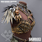 Post apocalyptic tribal shamanic costume created for LARP.  SALVAGED Ware enquiries welcome at www.markcordory.com