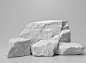 Photo abstract rock background for cosmetic product display podium 3d rendering