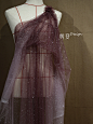 「酒夜」红色渐变设计师面料 撒银布料服装闪光装饰演出服diy软纱-淘宝网