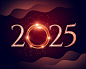 2025年新年艺术数字元素矢量图设计素材