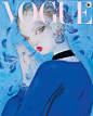 Vogue Italia January 2020. 意大利版《Vogue》一月刊, 插画师天野喜孝创作的 “Rinascimento”主题, 以“猪妹”Lindsey Wixson为主角, 少女的奇幻梦境, 本期最爱的一组时装插画. ​​​​