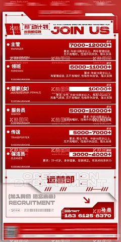 招聘海报  - 源文件下载【酷图网】海报,酒吧,夜店,运营部,招聘,职位,