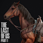 The Last of Us Part I – Callus, Priya Johal : I had the great privilege of recreating the animal life for The Last of Us Part I.
For Joel's horse, Callus, I was responsible for textures, hair cards, anatomy / tack alterations, and shaders.

Original horse