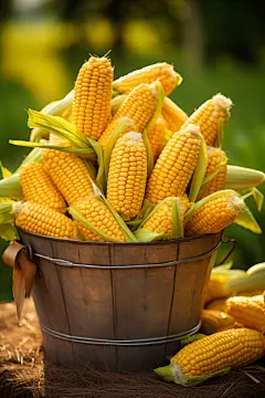 鲜玉米农作物摄影图