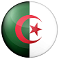 玻璃轻球与阿尔及利亚国旗。圆球，模板图标。阿尔及利亚国家象征。光滑的现实球，3D抽象矢量插图突出在白色的背景。大的泡沫。图片下载