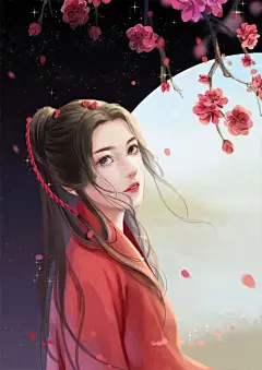 古风红衣美人壁纸丨岁月还长你尽管带上轻狂去闯！