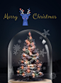 嗯，看到这棵圣诞树我就想起来圣诞水晶球，魔法水晶球，圣诞快乐