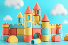 城堡造型积木拼接