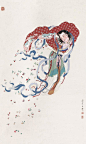  潘絜兹（1915.9—2002.8），当代著名工笔人物画家。原名昌邦，浙江宣平人。1932年入北京京华美术学院，师事吴光宇、徐燕孙，专攻工笔重彩人物画。1937年入伍，1945年到国立敦煌艺术研究所从事古代壁画的临摹研究工作。曾任台湾台北民众教育馆艺术部主任，后得于右任先生资助，从事敦煌艺术研究。历任中国历史博物馆美术组组长，《美术》月刊编辑，《中国画》主编， 北京画院专业画师及艺术委员会副主任，北京工笔画会会长，中国美术家协会北京分会副主席。代表作品《石窟艺术的创造者》、《岳飞抗金图》、《白居易场面炭