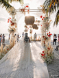 粉珊瑚色马尔代夫目的地婚礼-国外案例-DODOWED婚礼策划网