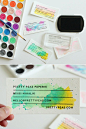 DIY Hand-Stamped Watercolor Business Card // Clear Stamp by Akula Kreative: 